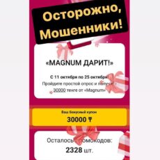 Рассылка от сети магазинов «Magnum» — фейк Магнум