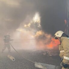 Пожар произошел в жилом массиве Базаркакпа