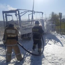 В Туркестане дотла сгорела грузовая ГАЗель сгорел автомобиль