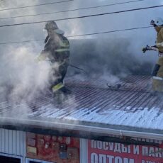 В Жетысае на базаре загорелся мясной павильон пожар в Жетысае