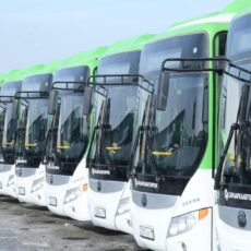 В Шымкент доставлено 590 новых автобусов, работающих на газе новые автобусы
