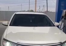 В Туркестане задержан водитель авто с номерами-перевертышами