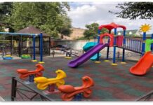 Современные детские площадки появились во дворах Аль-Фарабийского района детская площадка