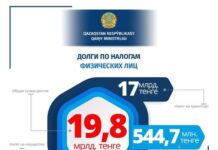 Около 20 млрд тенге долгов по налогам накопили казахстанцы