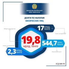 Около 20 млрд тенге долгов по налогам накопили казахстанцы