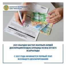 С 1 января 2021 года начнется первый этап всеобщего декларирования декларация