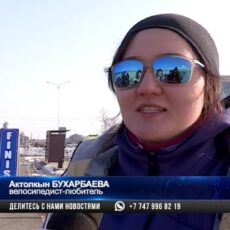 Велогонка на морозном воздухе прошла в Шымкенте