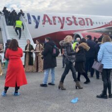 Первый регулярный рейс принял международный аэропорт Туркестана Первый самолёт с пассажирами приземлился в международном аэропорту Туркестана