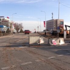 Начался второй этап строительства транспортной развязки Кунаева-Рыскулова