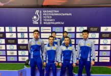 Мужская сборная Шымкента — бронзовый призер Чемпионата Казахстана по настольному теннису спорт