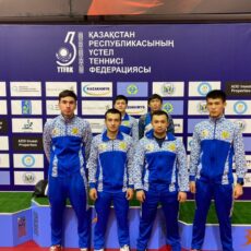 Мужская сборная Шымкента — бронзовый призер Чемпионата Казахстана по настольному теннису спорт