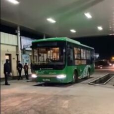 Автобусы компании-перевозчика ′′Шымкент Bus′′ вышли на линии автобус