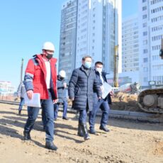 Мурат Айтенов побывал на стройплощадке транспортной развязки аким