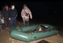 На Шардаринском водохранилище задержали браконьера браконьер