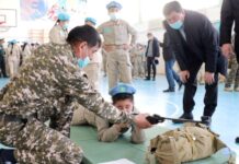 Школьники показали свою военную подготовку