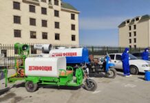 В Шымкенте началась масштабная дезинфекция территории города дезинфекция