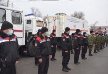 Специальный отряд спасателей Шымкента отправлен в Туркестанскую область паводок