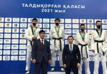 Таеквондисты Шымкента стали чемпионами страны таеквондо