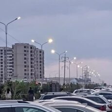 На проспекте Назарбаева в Шымкенте подключено уличное освещение уличное освещение