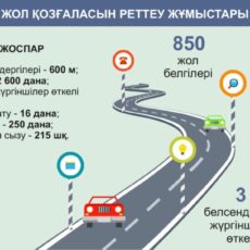 В Шымкенте на 45 км дорог нанесли дорожную разметку дорога