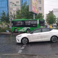 В Шымкенте в ДТП попал городской автобус ДТП