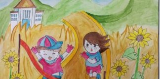 Дети шымкентских полицейских нарисовали «Мир без войны» мир