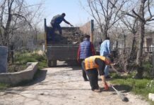 В Аль-Фарабийском районе провели уборку на кладбищах погост