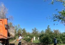 Кладбища Шымкента очищают от мусора уборка, кладбище