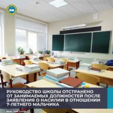 Насилие над 7-летним школьником: от должностей отстранены директор и заместитель директора школы школа