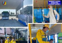 В Шымкенте в автобусах бесплатно раздают маски