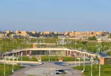 В Туркестане строится необычная инсталляция стелла