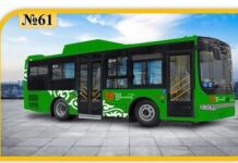 Схема движения автобусного маршрута №61