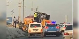 Пьяный водитель грузоподъемника наказан в Туркестане нарушение ПДД
