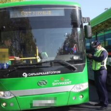 Свыше 1,5 тысячи правонарушений совершили водители автобусов в Шымкенте автобус