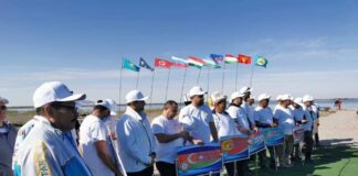 Международный турнир по спортивной ловле на спиннинг проходит в Туркестане рыба