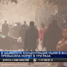 40 человек застряли на трассе в Туркестанской области из-за пыльной стихии