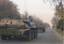 Военная техника на улицах города напугала жителей Шымкента военная техника