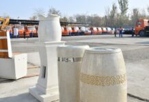 В Шымкенте устанавливаются малые архитектурные формы современного стиля архитектура