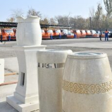 В Шымкенте устанавливаются малые архитектурные формы современного стиля архитектура