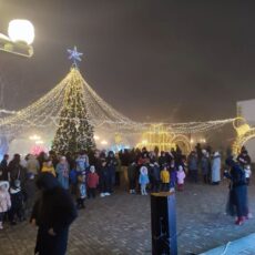 В Енбекшинском районе зажглась новогодняя елка