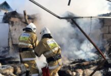 Мать с ребенком пострадали при взрыве газбаллона в Шымкенте пожар