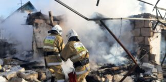 Мать с ребенком пострадали при взрыве газбаллона в Шымкенте пожар