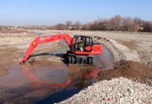 Защита от стихии: в Шымкенте укрепляют берега реки Бадам