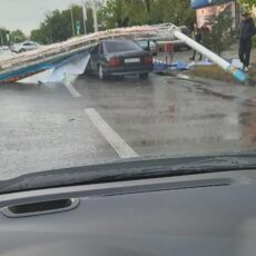 Кентау восстанавливают после штормового ветра