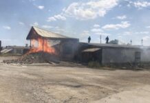 В Шымкенте горела птицефабрика