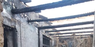 Дом пенсионеров сгорел дотла в центре Туркестана