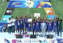 Закрытие молодежной лиги прошло в Шымкенте