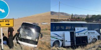 12 человек госпитализированы в результате ДТП в Туркестанской области