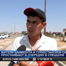 Жители Шымкента и Туркестанской области простаивают в очередях в спецЦОНЕ