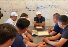 Ход строительства дороги от Кунаева до реки Бадам